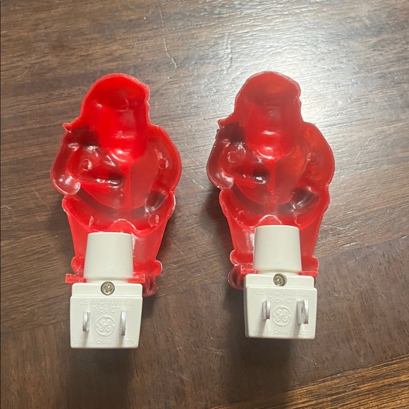 2004 GE Santa Claus Night Light Set of 2  CHRISTMAS DECOR - Picture 3 of 4